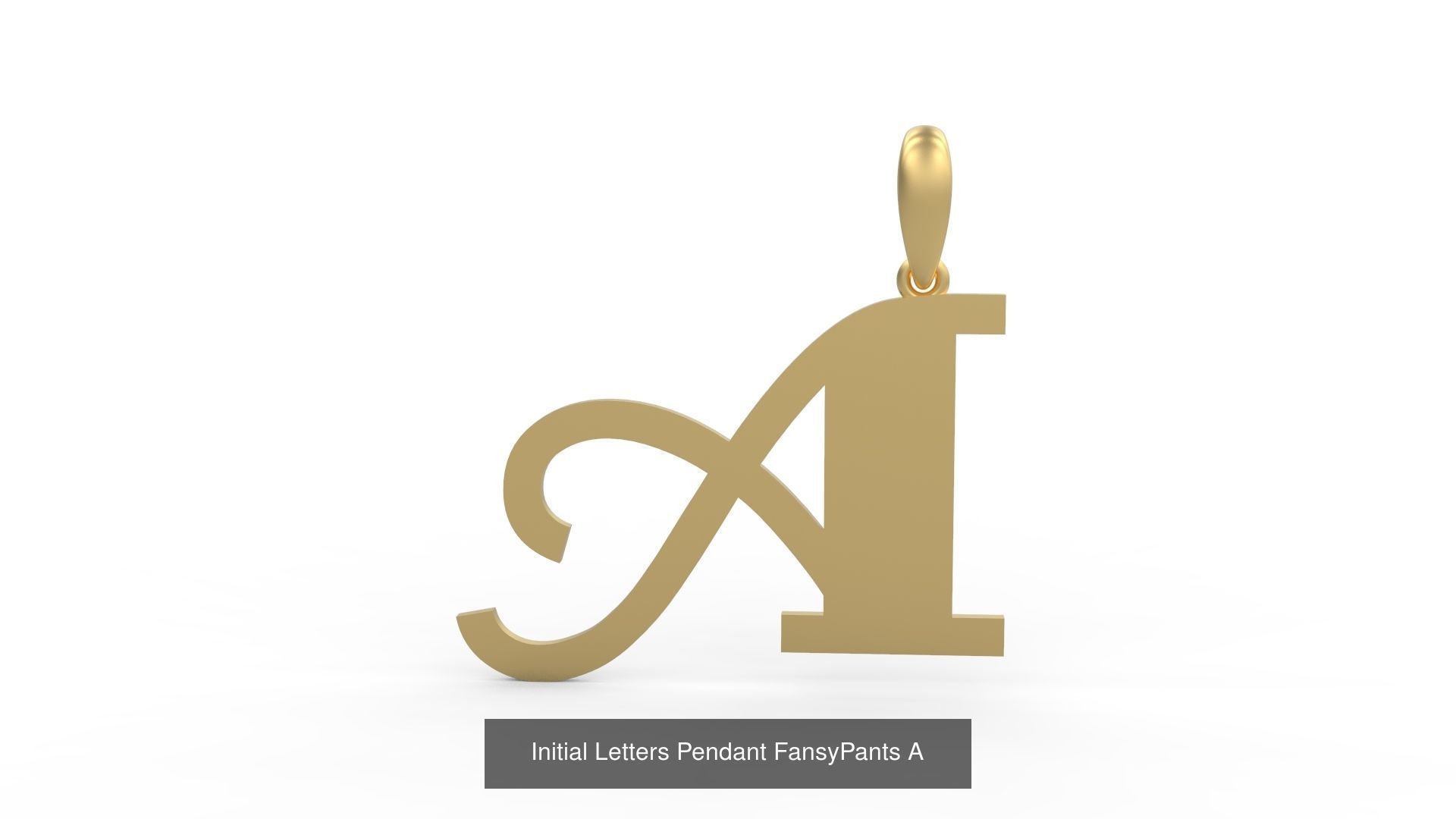 Initial Letters Pendant Alphabets FansyPants 3D Model Collection_3