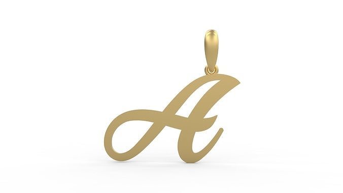 Initial Letters Pendant Painter A 3D print model