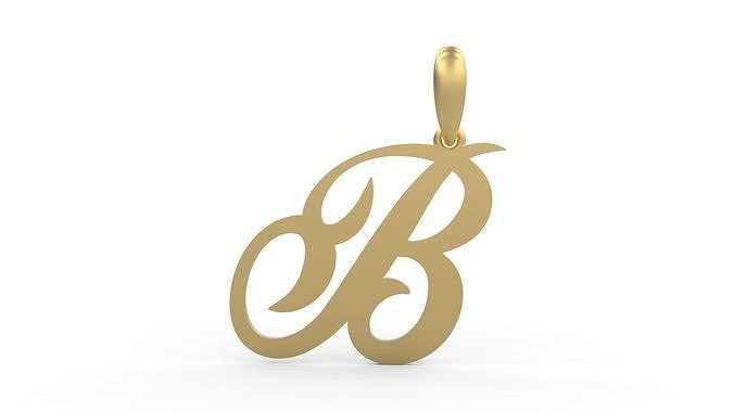 Initial Letters Pendant Painter B 3D print model