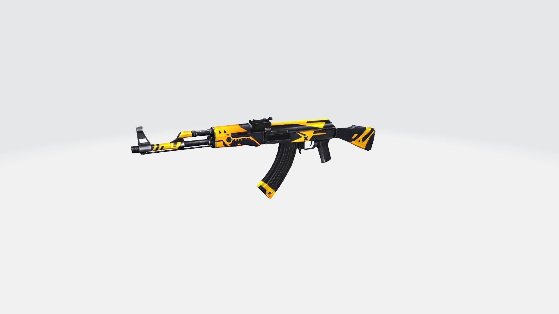 AK47 Rifle Game Weapon 26x 3D model_4