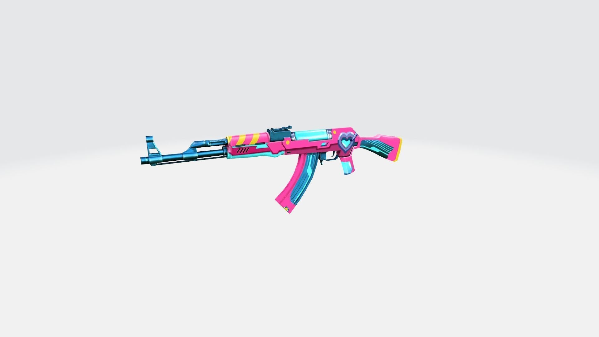 AK47 Rifle Game Weapon 26x 3D model_29
