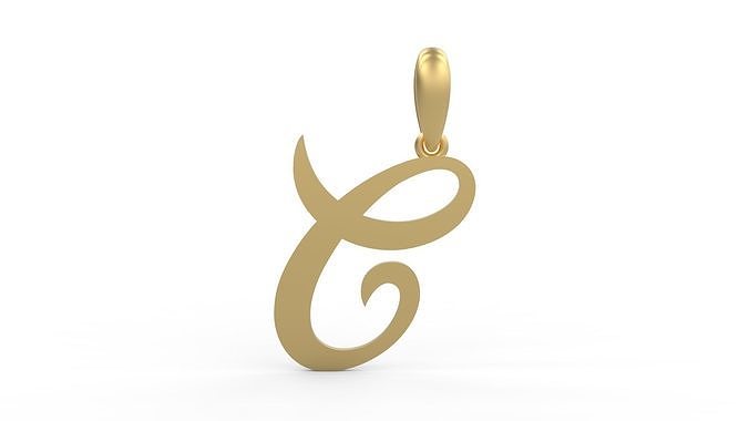 Initial Letters Pendant Painter C 3D print model