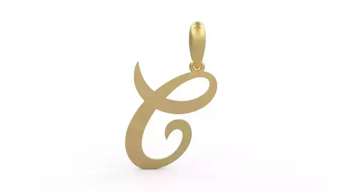 Initial Letters Pendant Painter C 3D print model