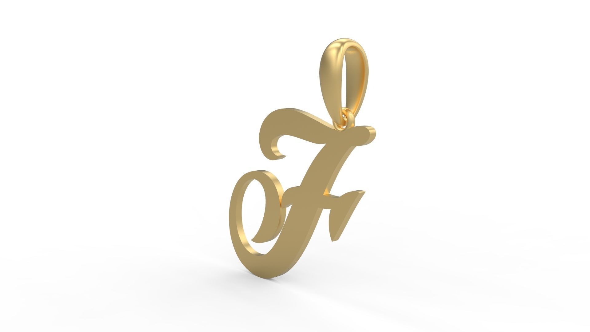 Initial Letters Pendant Painter F 3D print model_1