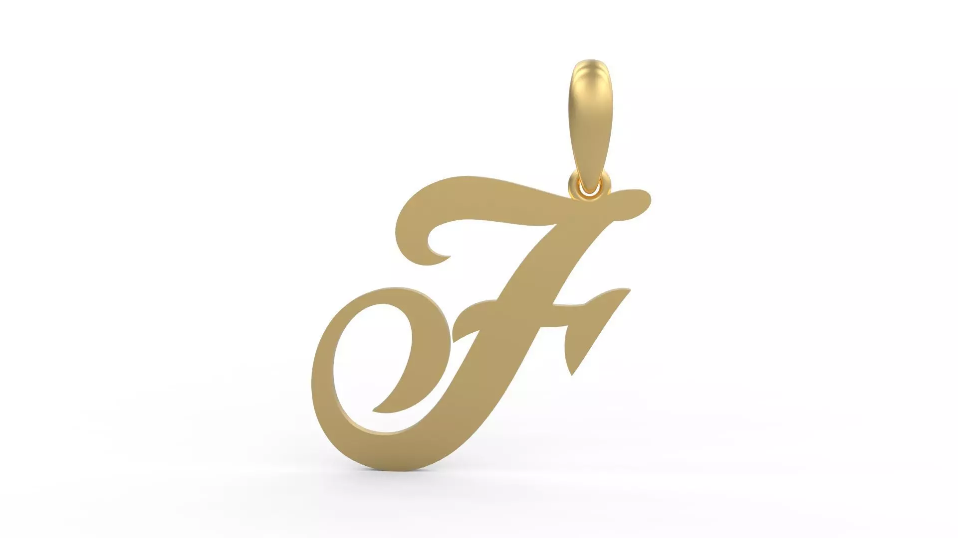Initial Letters Pendant Painter F 3D print model_0