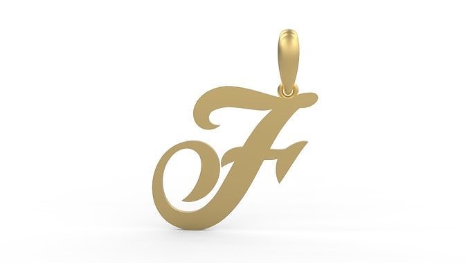Initial Letters Pendant Painter F 3D print model