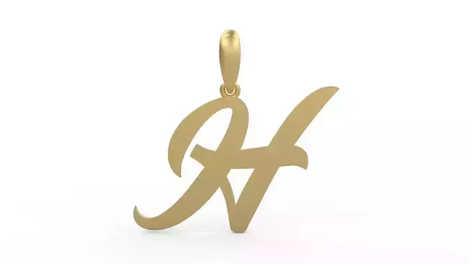 Initial Letters Pendant Painter H 3D print model