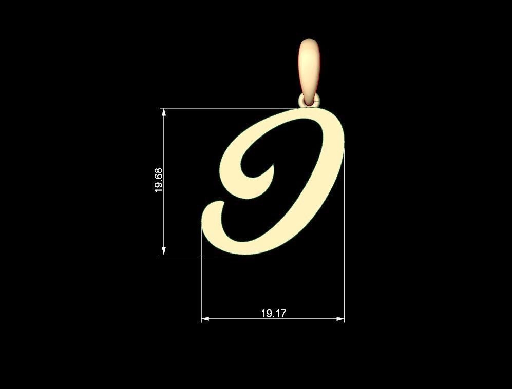 Initial Letters Pendant Painter I 3D print model_4
