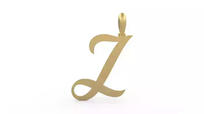 Initial Letters Pendant Painter J 3D print model