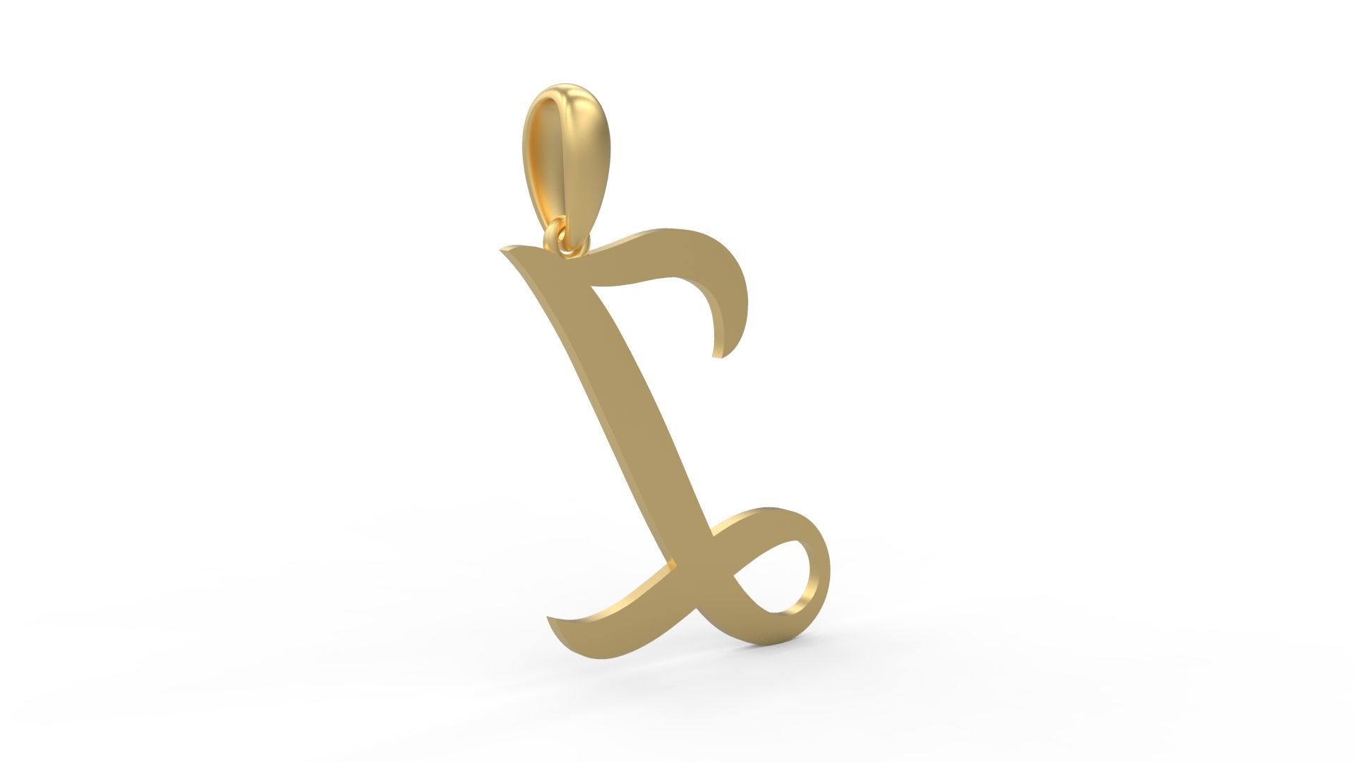 Initial Letters Pendant Painter J 3D print model_3