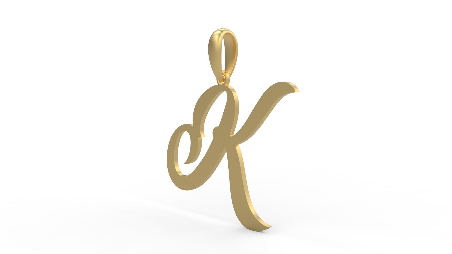 Initial Letters Pendant Painter K 3D print model_1