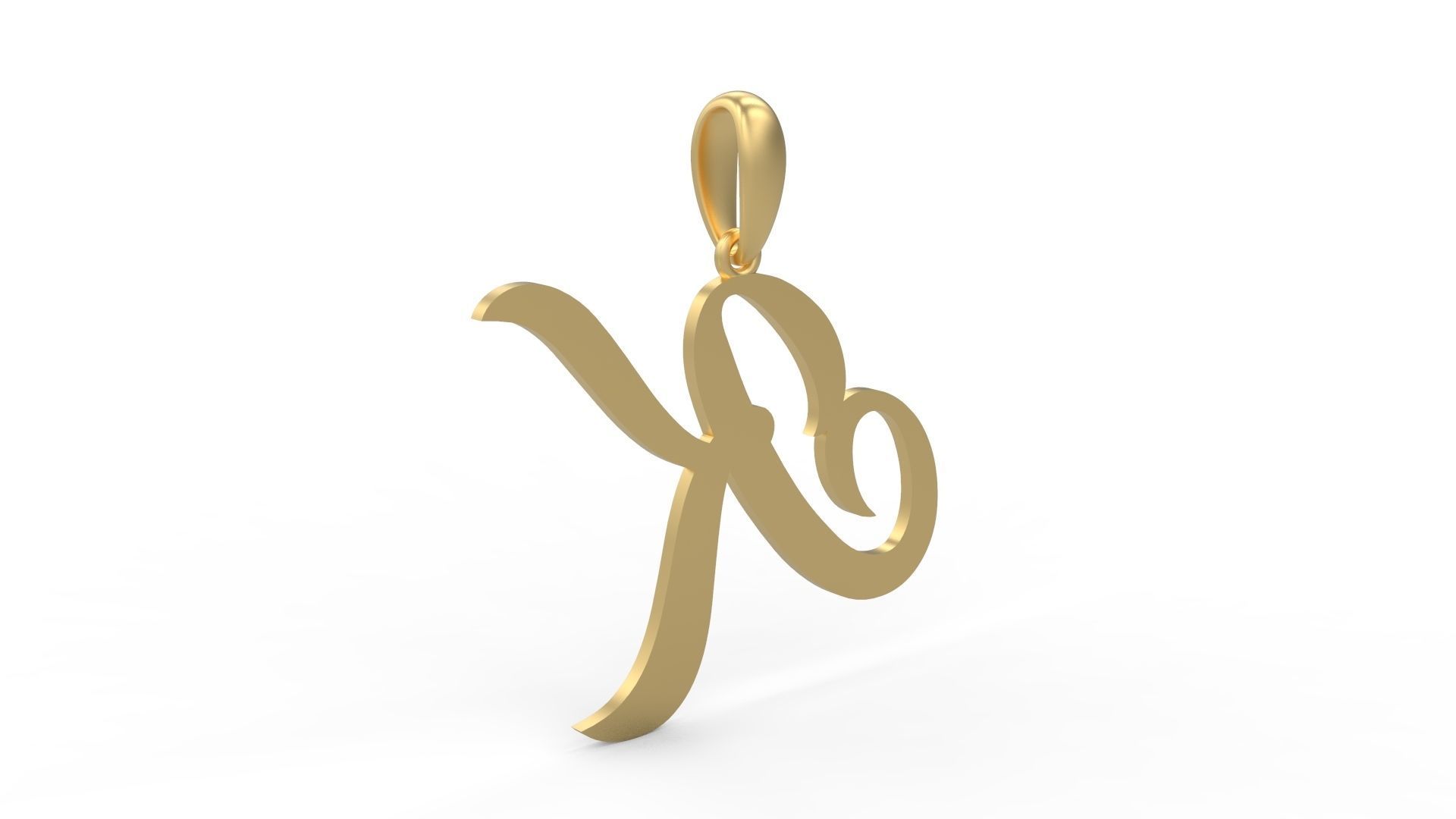 Initial Letters Pendant Painter K 3D print model_3