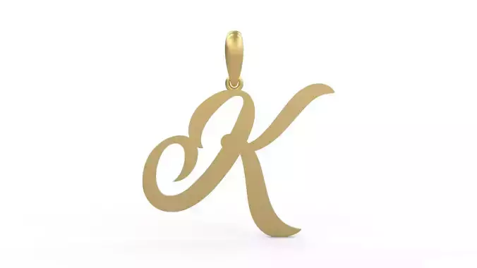 Initial Letters Pendant Painter K 3D print model