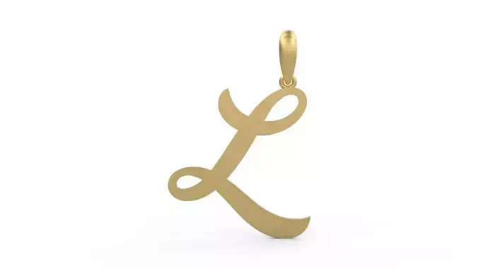 Initial Letters Pendant Painter L 3D print model