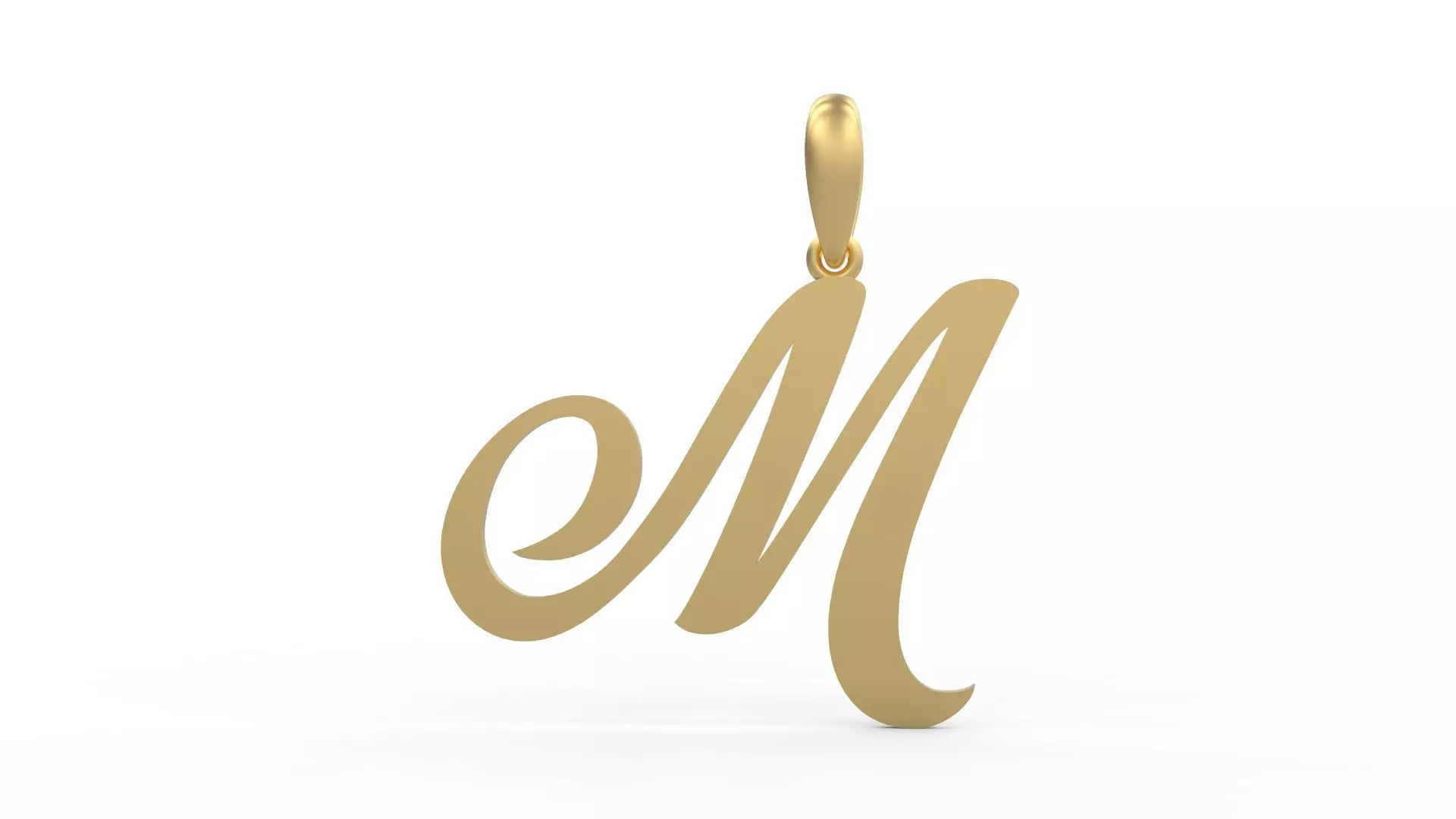 Initial Letters Pendant Painter M 3D print model_0