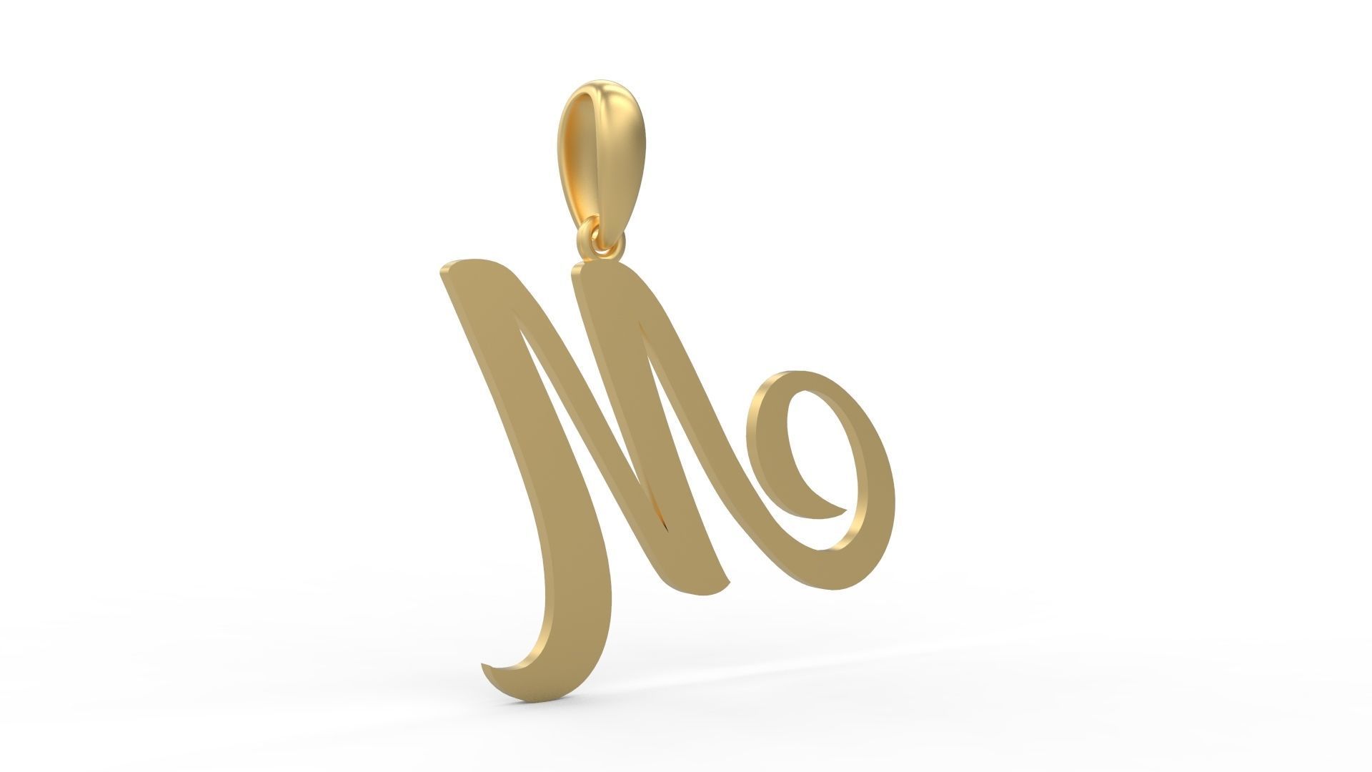 Initial Letters Pendant Painter M 3D print model_3