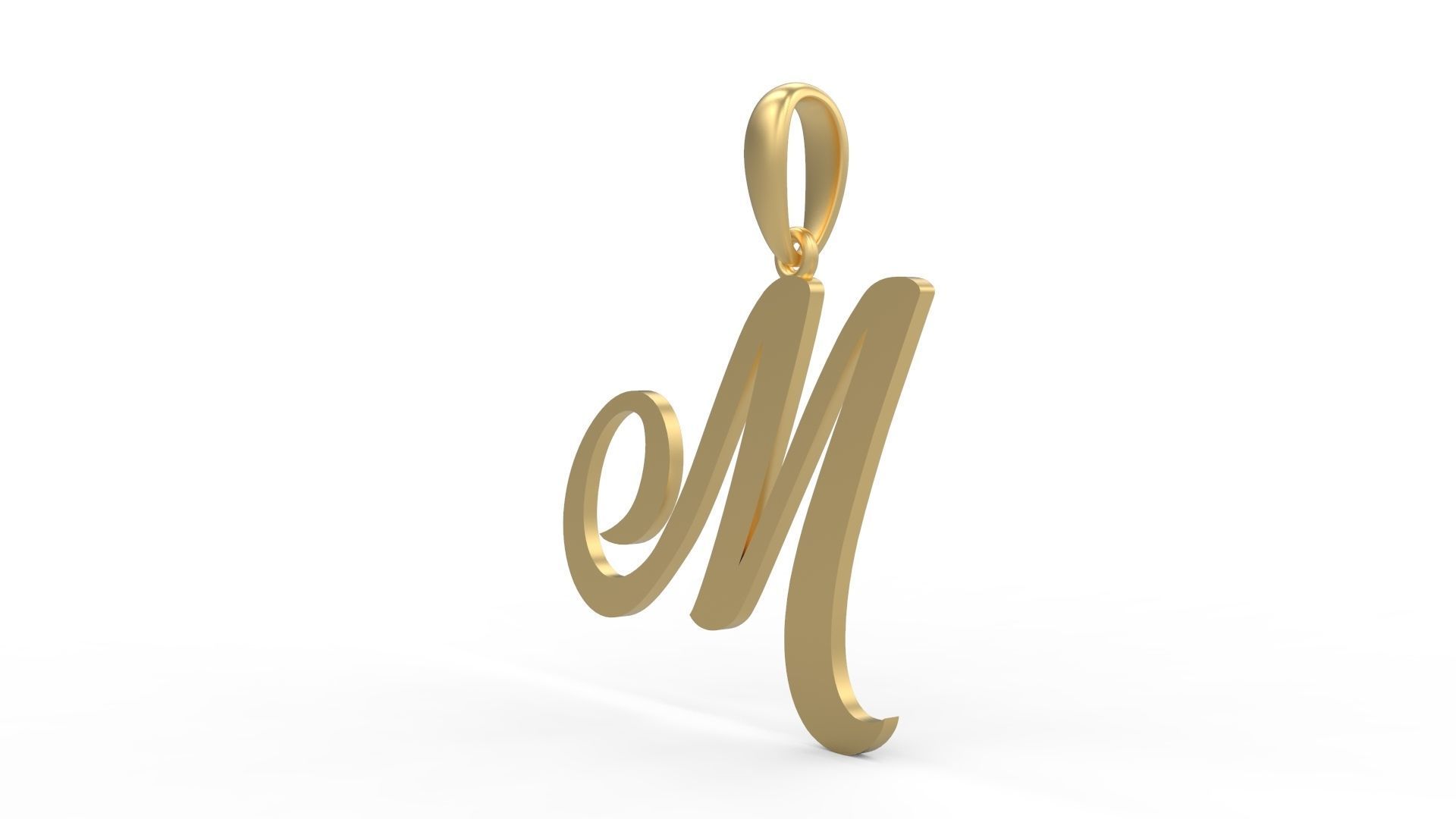 Initial Letters Pendant Painter M 3D print model_1