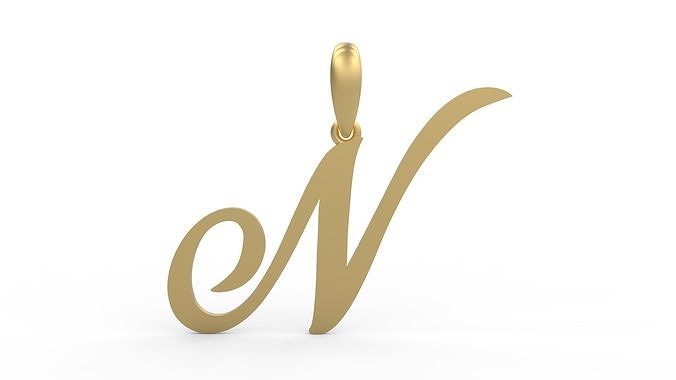 Initial Letters Pendant Painter N 3D print model