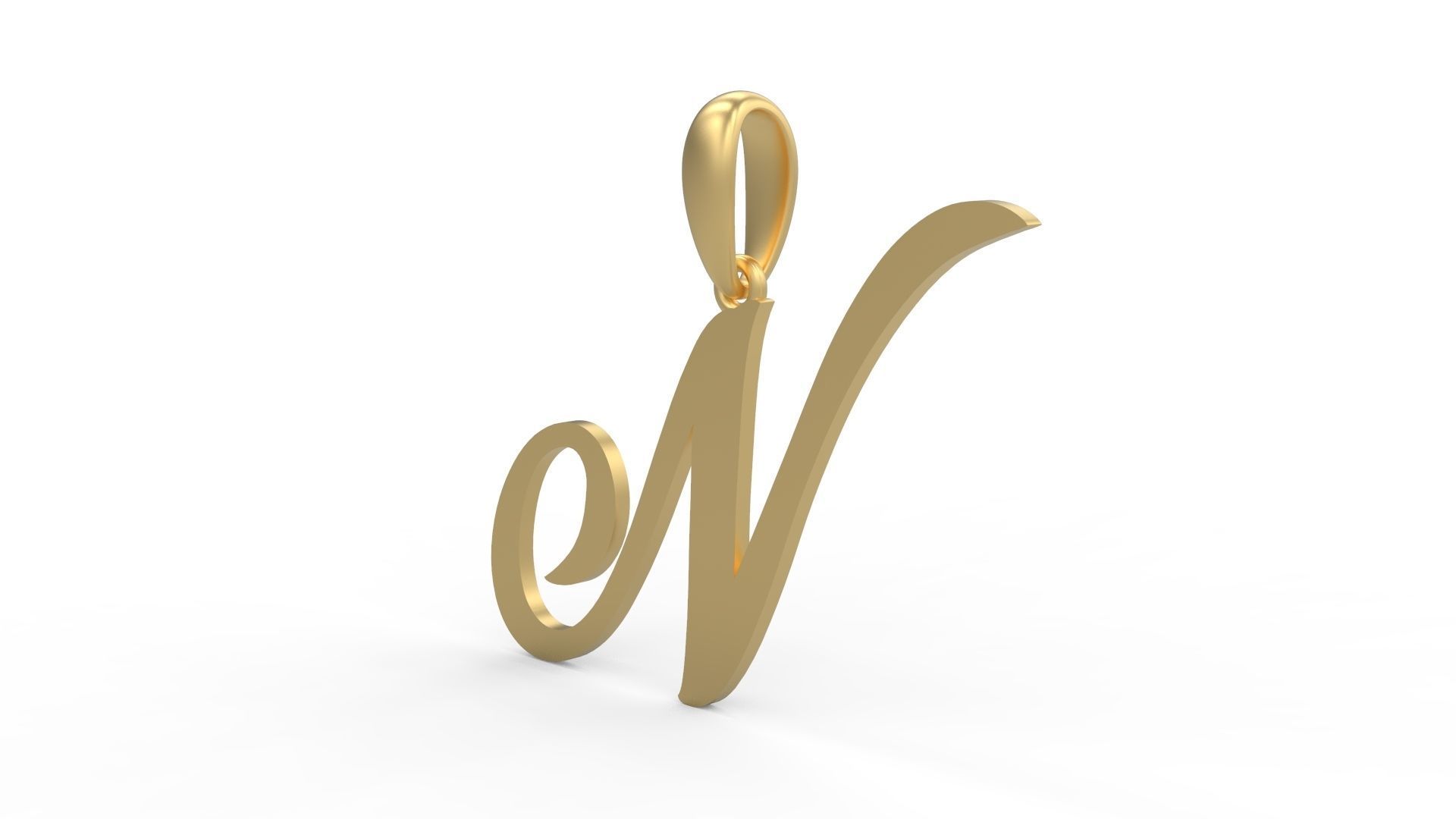 Initial Letters Pendant Painter N 3D print model_1