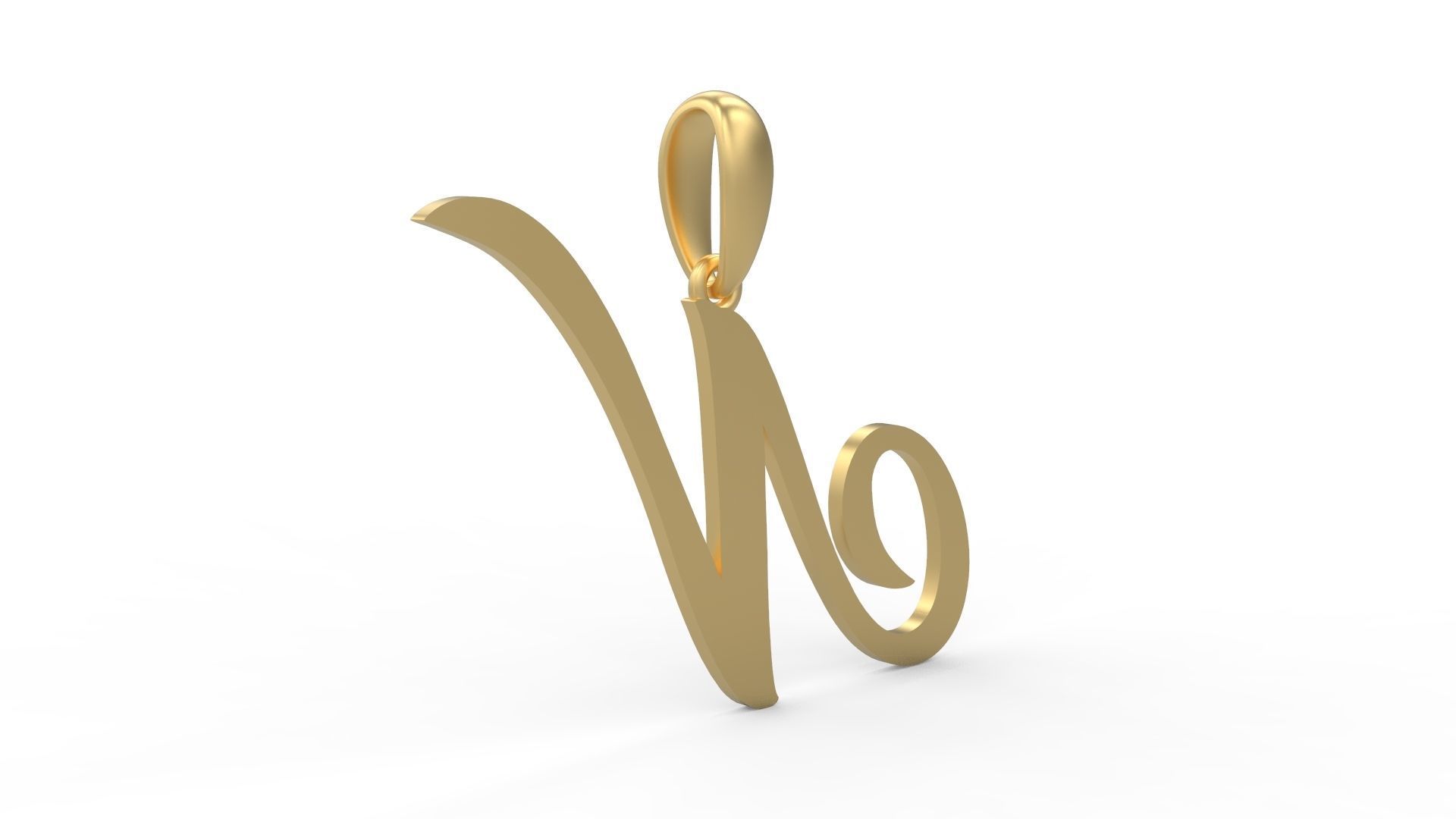Initial Letters Pendant Painter N 3D print model_3