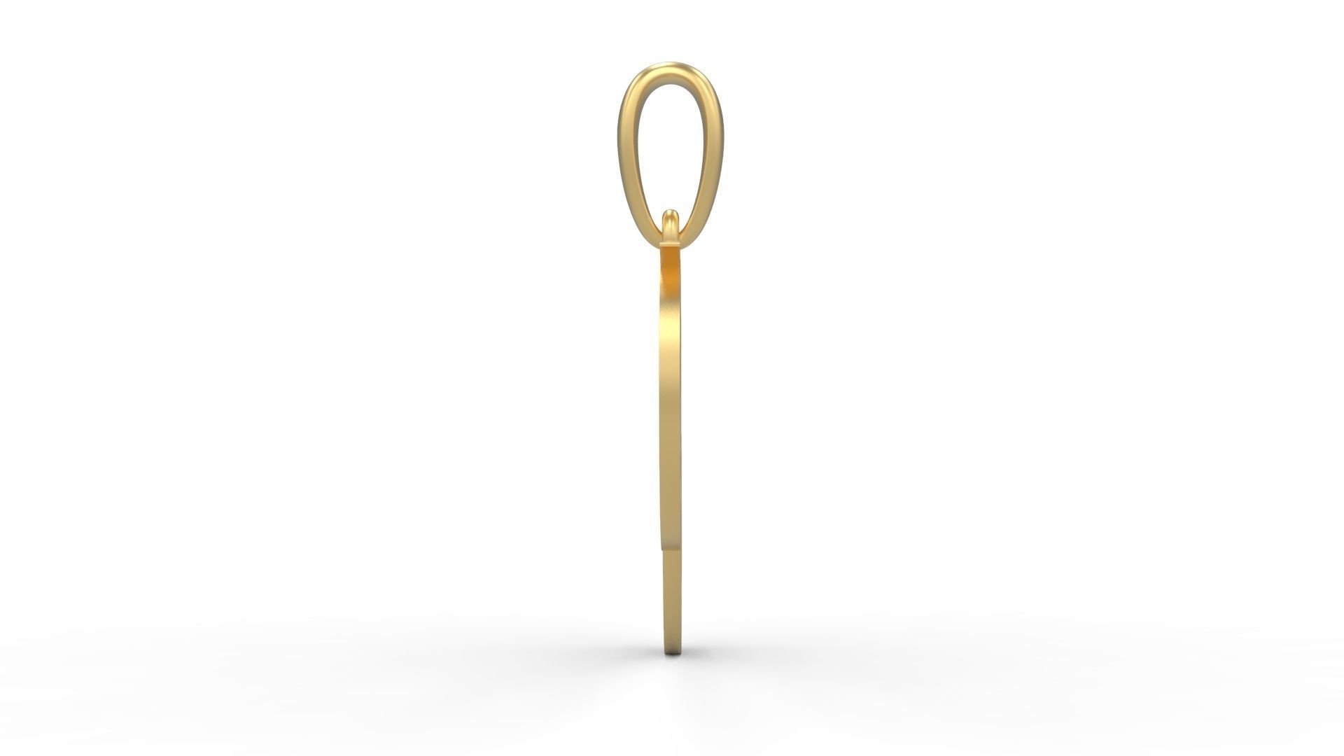 Initial Letters Pendant Painter P 3D print model_2