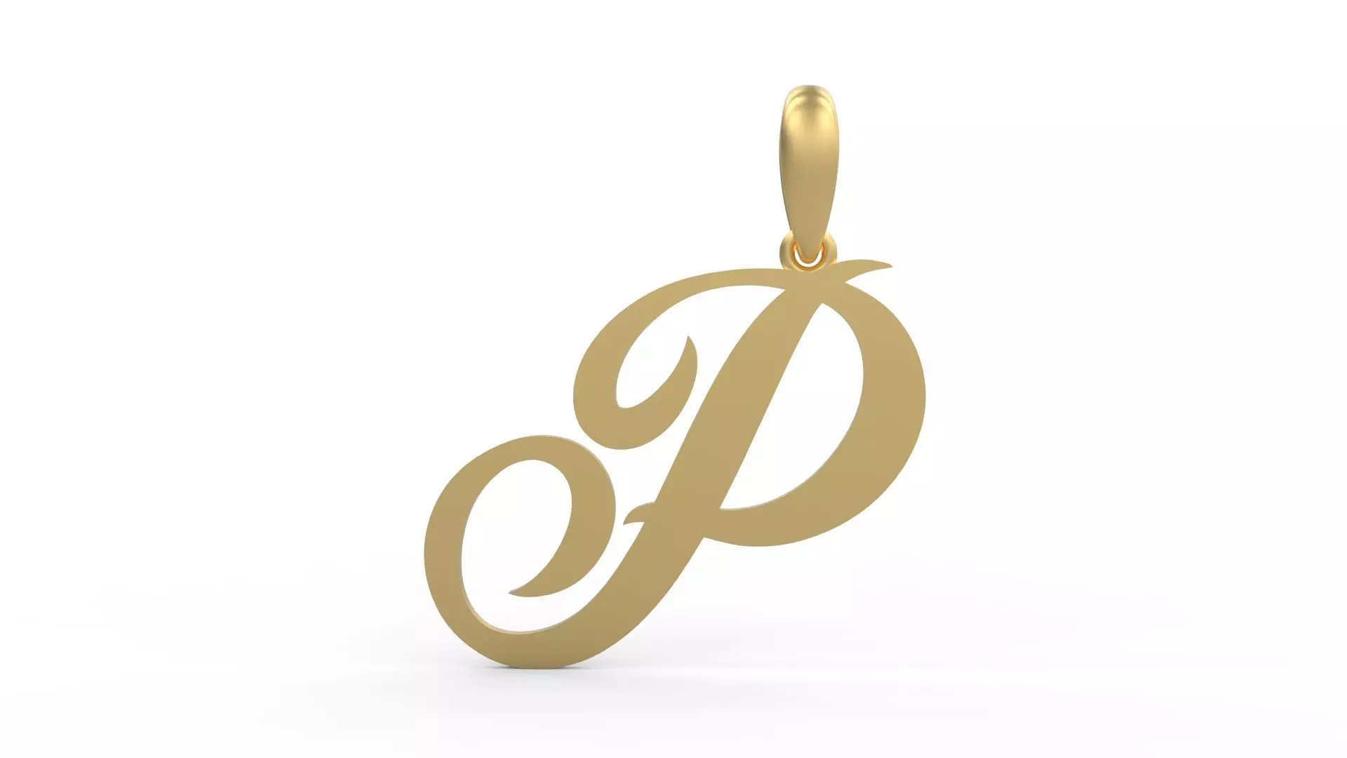 Initial Letters Pendant Painter P 3D print model_0