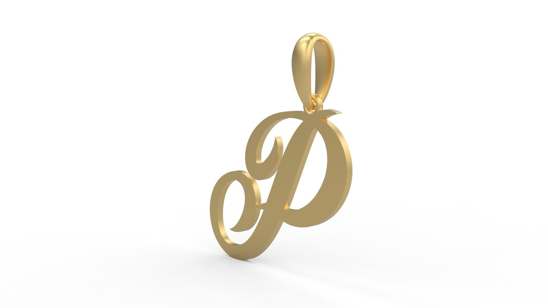 Initial Letters Pendant Painter P 3D print model_1