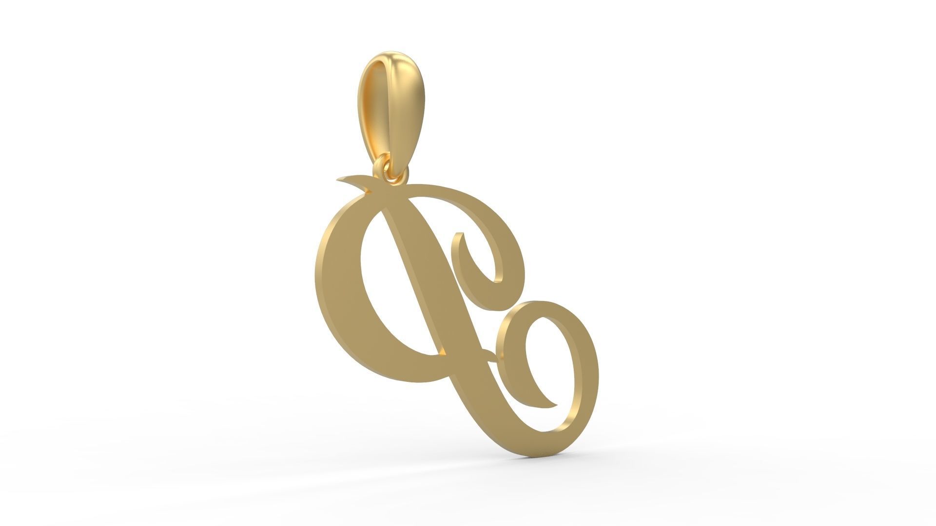 Initial Letters Pendant Painter P 3D print model_3