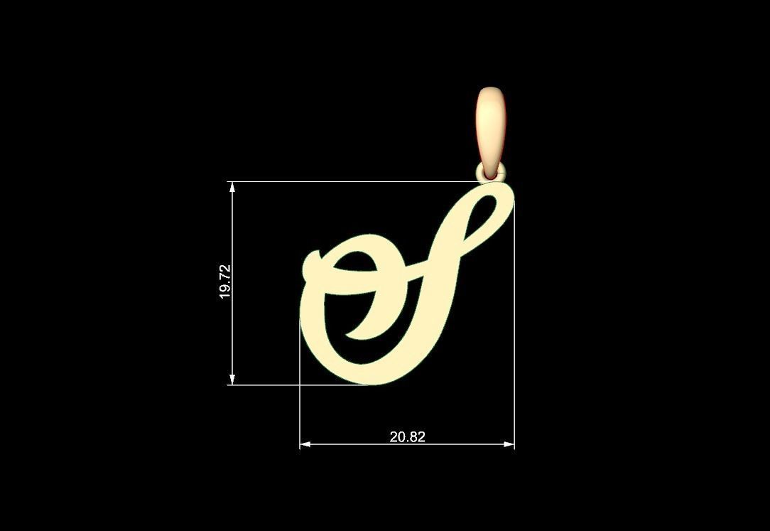 Initial Letters Pendant Painter S 3D print model_4