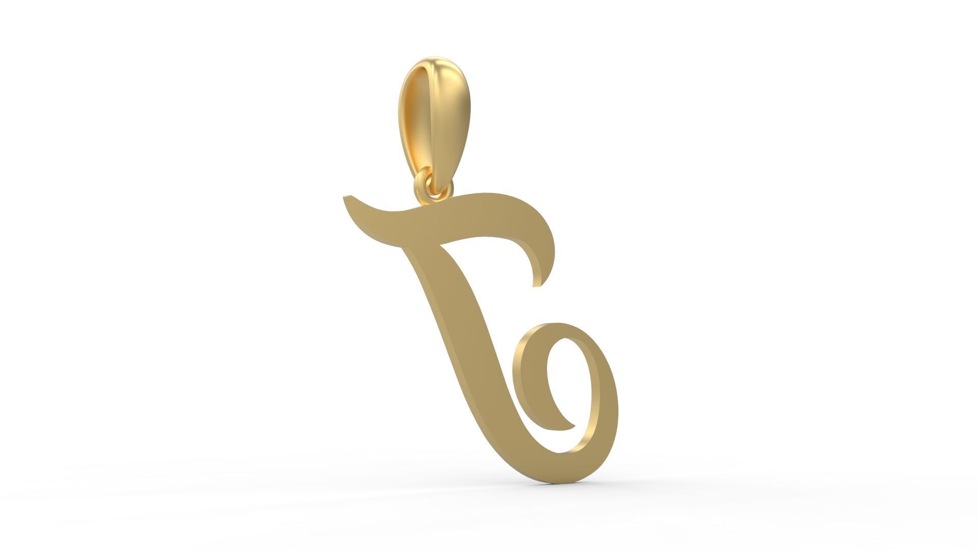 Initial Letters Pendant Painter T 3D print model_3