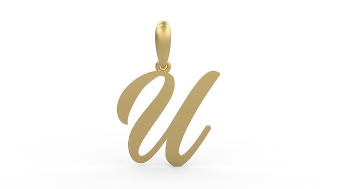 Initial Letters Pendant Painter U 3D print model