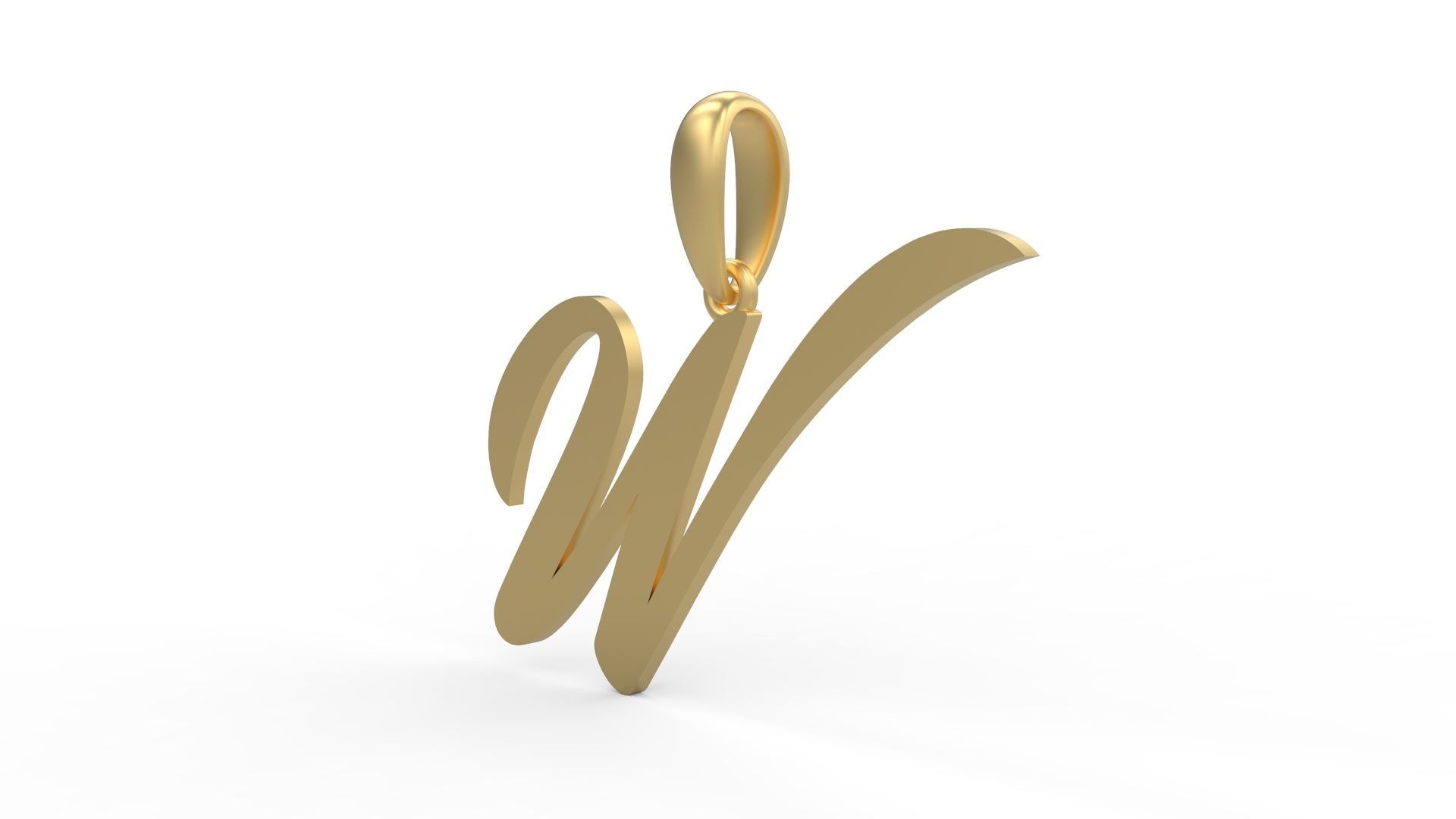 Initial Letters Pendant Painter W 3D print model_1