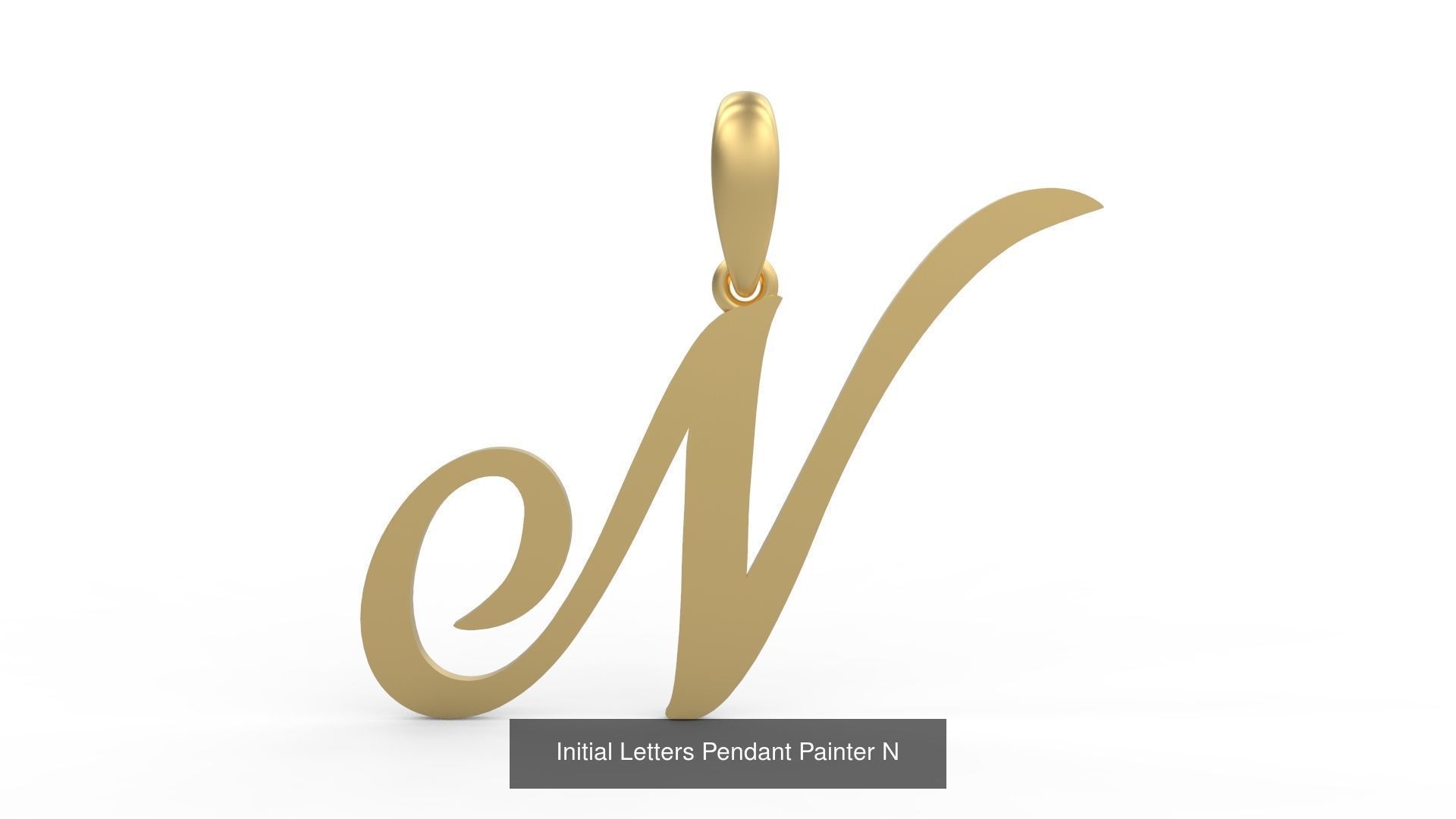 Initial Letters Pendant Alphabets Painter 3D Model Collection_16