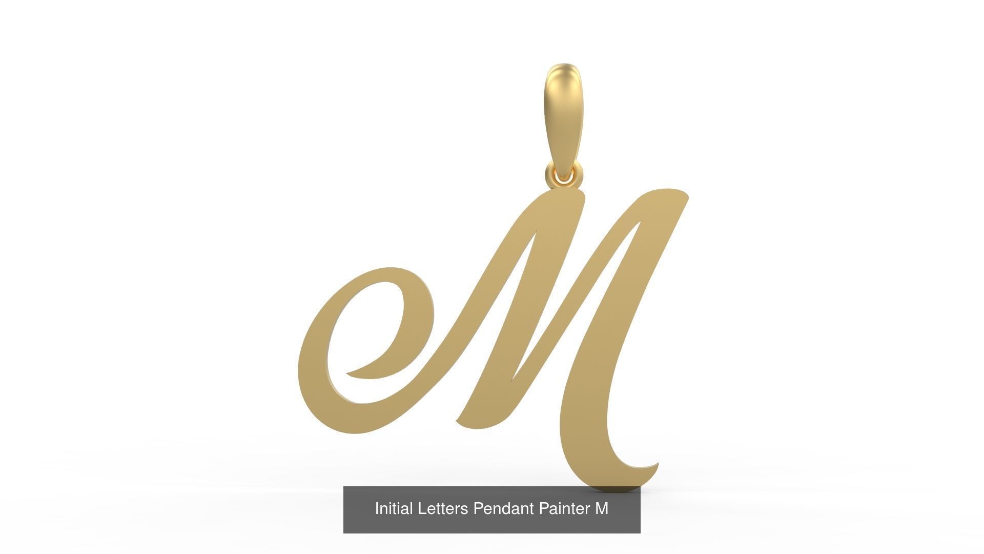 Initial Letters Pendant Alphabets Painter 3D Model Collection_15
