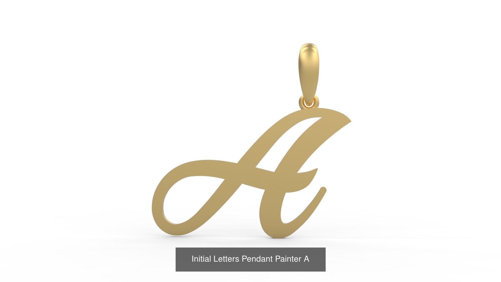Initial Letters Pendant Alphabets Painter 3D Model Collection_3