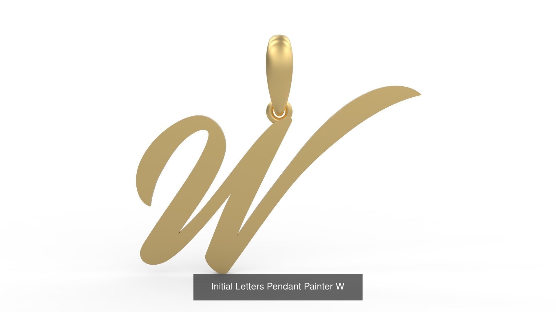 Initial Letters Pendant Alphabets Painter 3D Model Collection_25