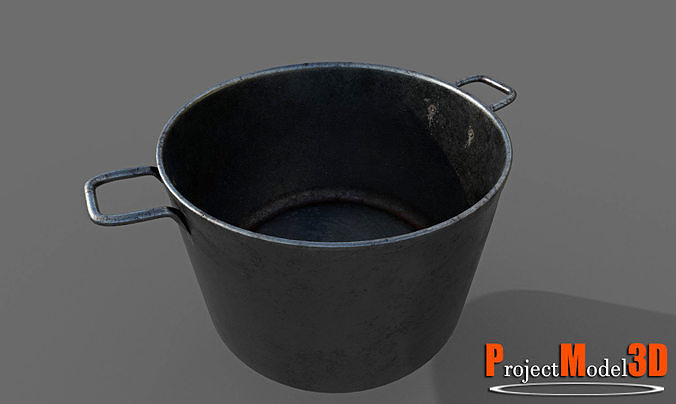 Big Pot-Version001 Low-poly 3D model