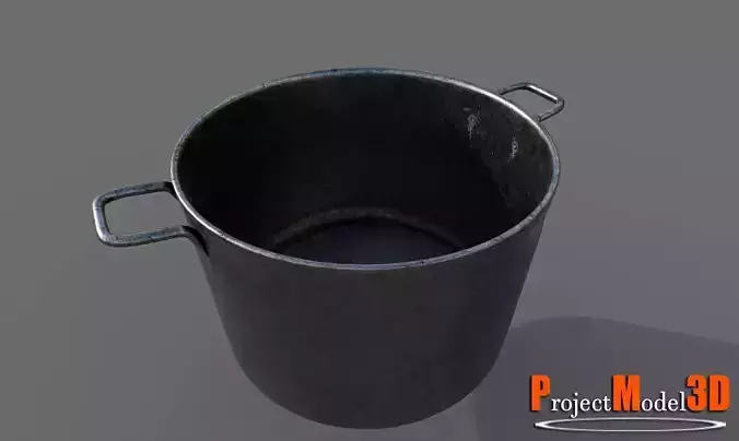 Big Pot-Version001 Low-poly 3D model