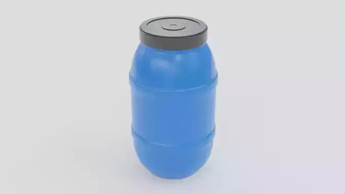 Plastic Water Barrel 3D Model