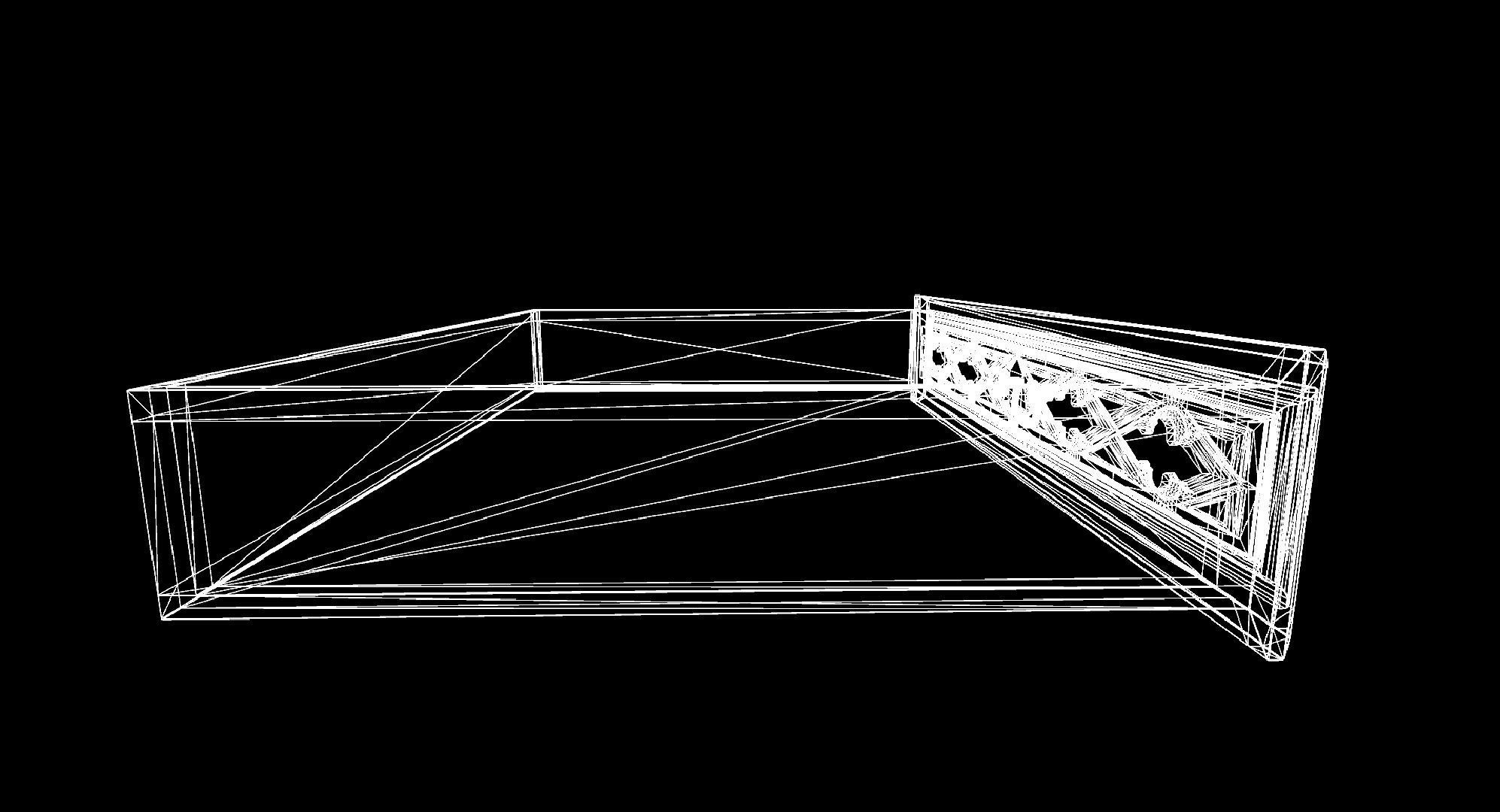 Openable victorian work desk Low-poly 3D model_32