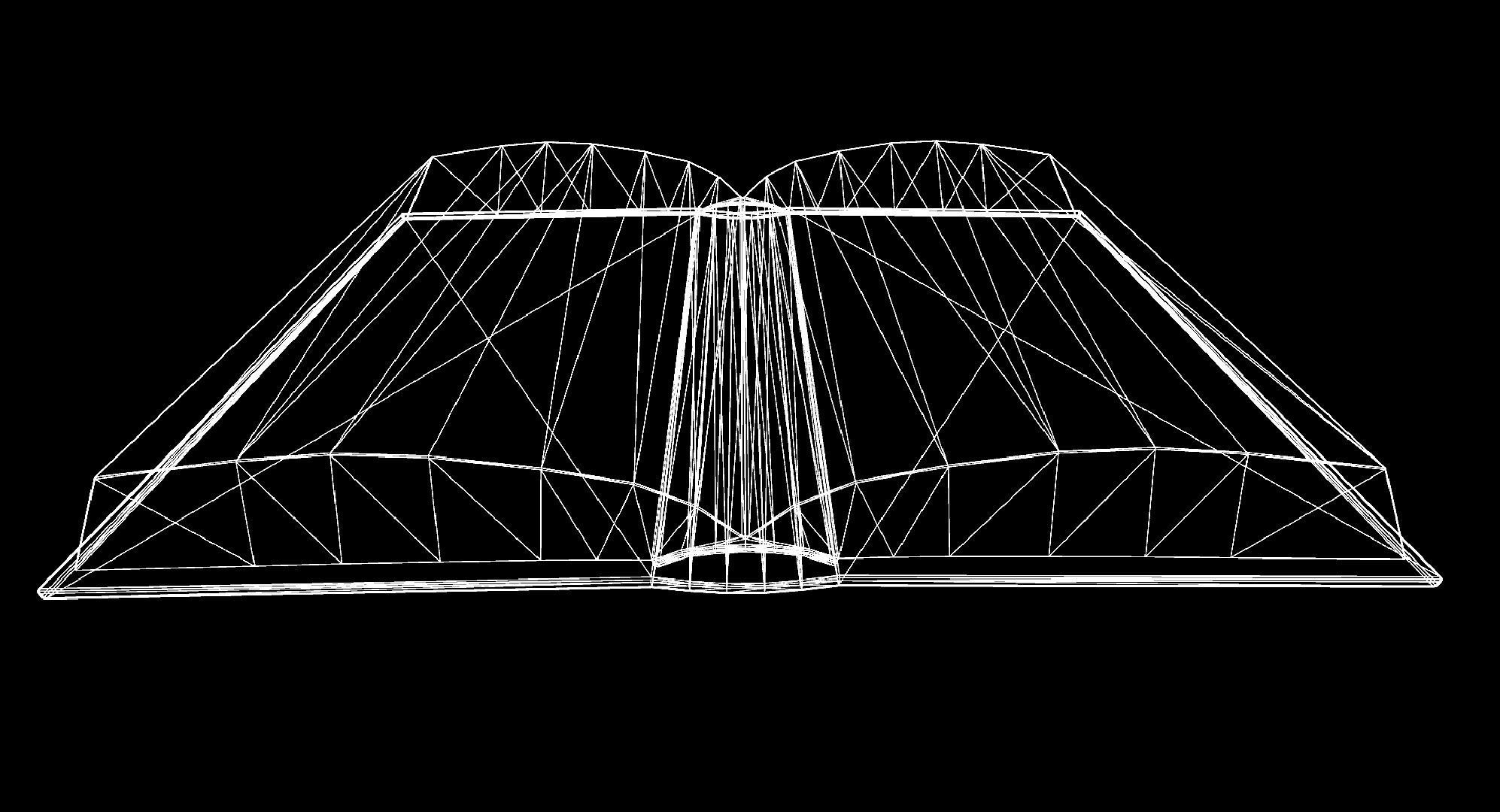 Openable victorian work desk Low-poly 3D model_45