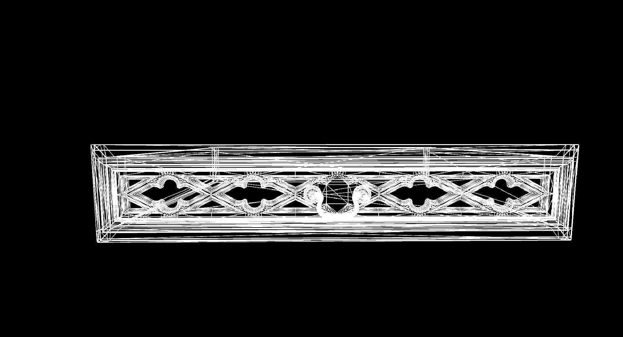 Openable victorian work desk Low-poly 3D model_31