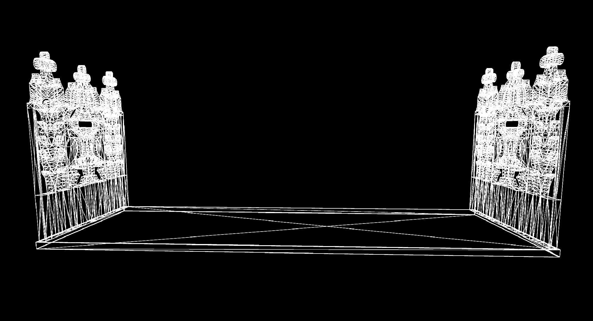 Openable victorian work desk Low-poly 3D model_37