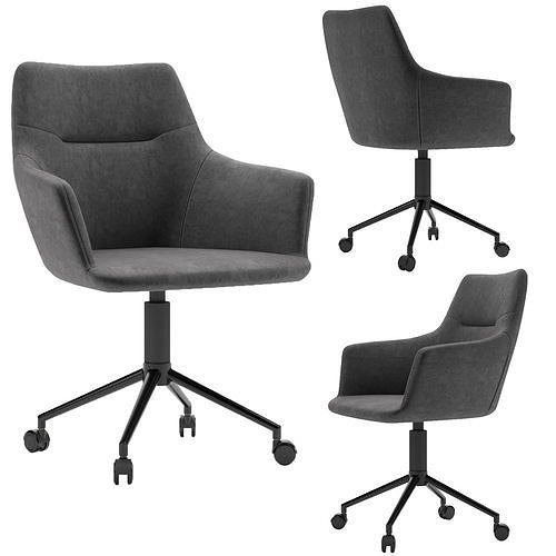 Fulton Office Chair Charcoal Grey by Oliver space 3D model