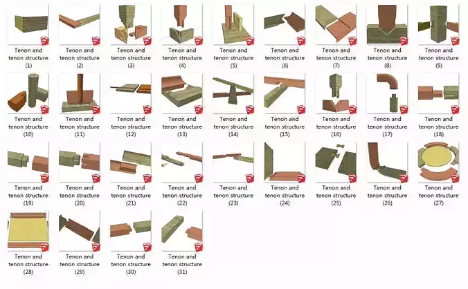Tenon types of bricks