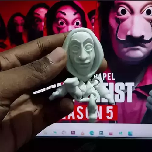 Cute 3D Printable MONEY HEIST TOY PLUS KEYRING