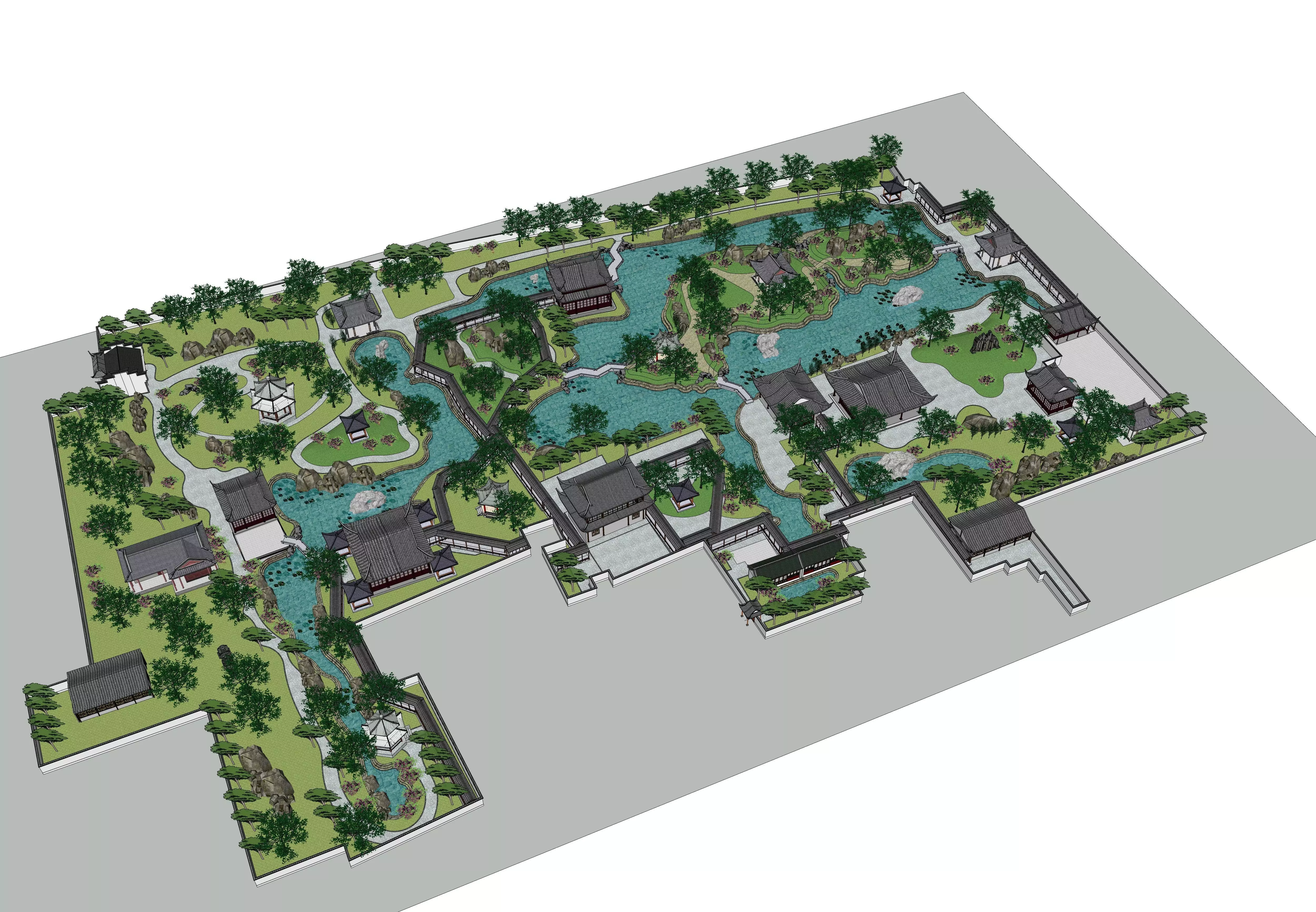 Humble Administrator Garden 3D model_0