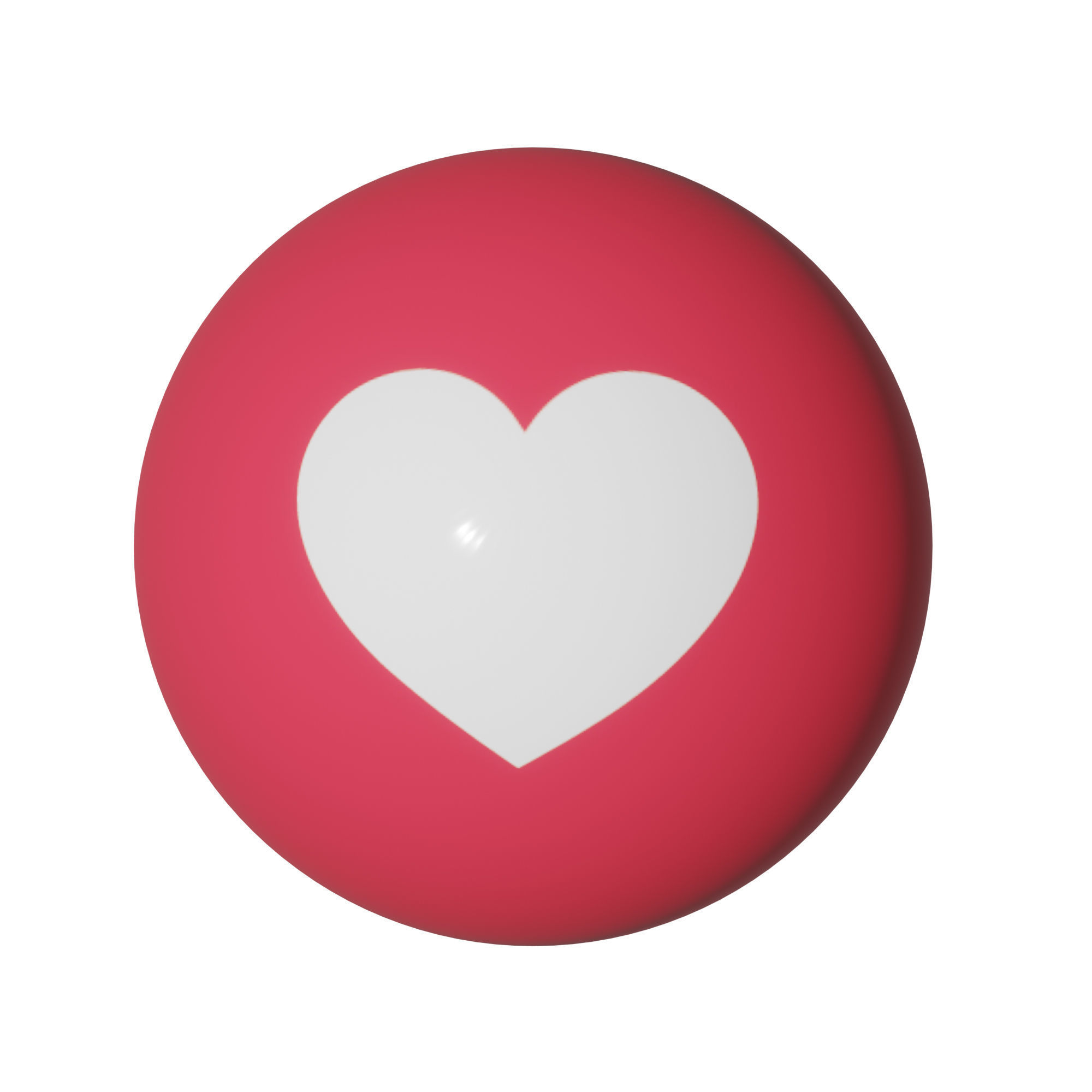RedPink Love Icon Pack Low-poly 3D model_7