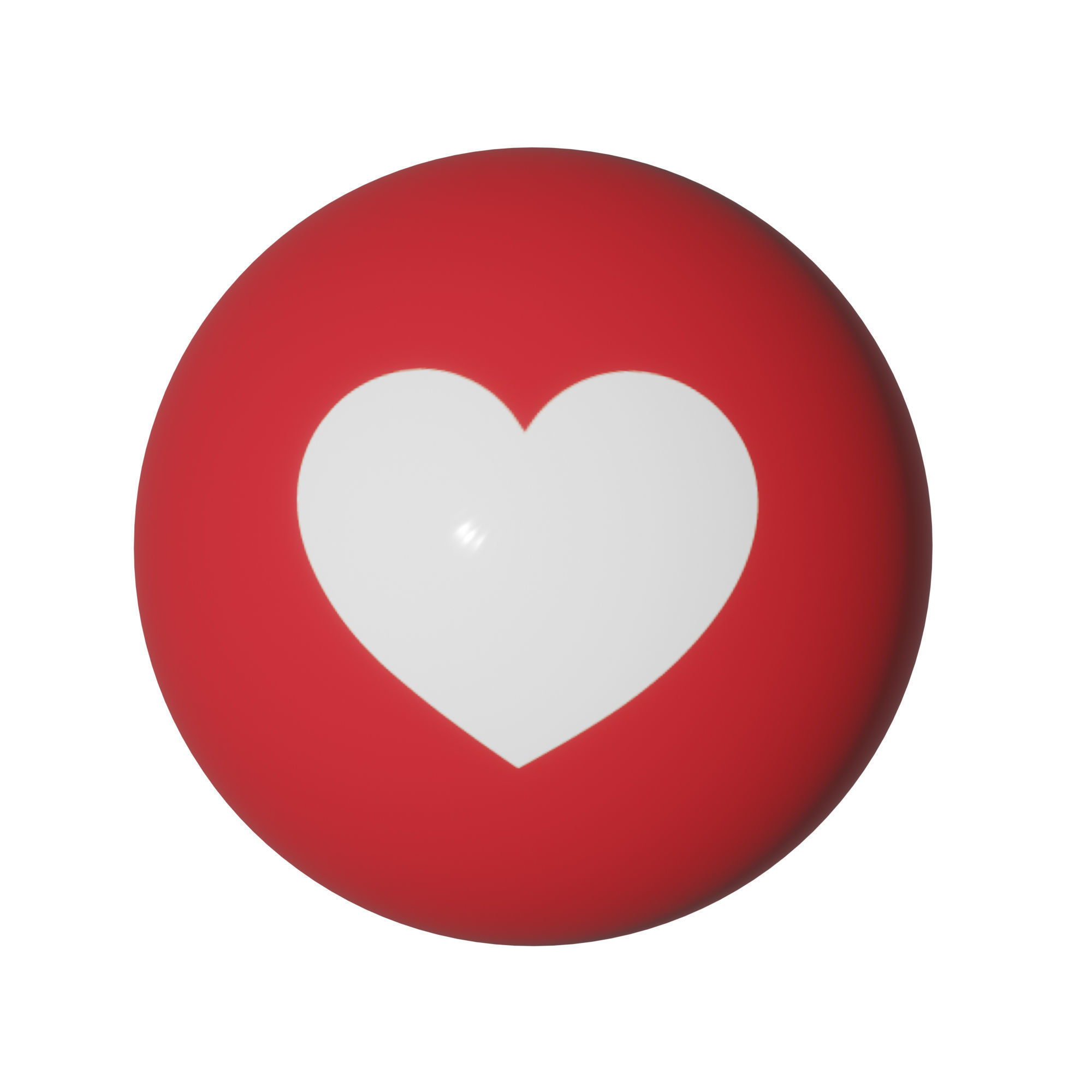 RedPink Love Icon Pack Low-poly 3D model_3