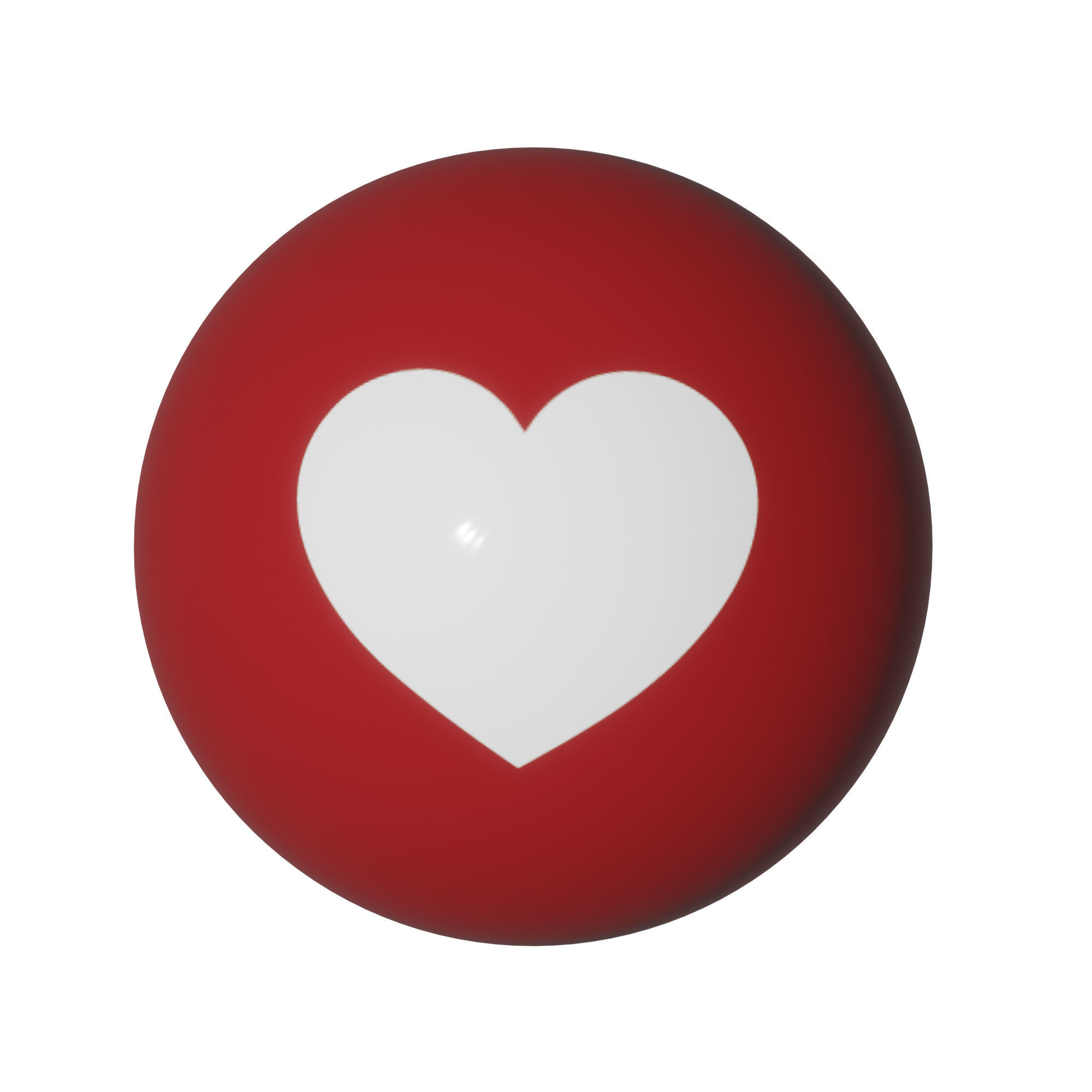 RedPink Love Icon Pack Low-poly 3D model_2